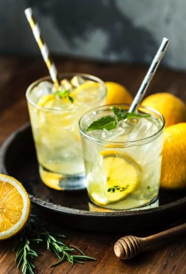 Basil Lemonade Drinks