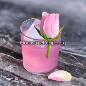 Sparkling Rose Syrup Cocktail