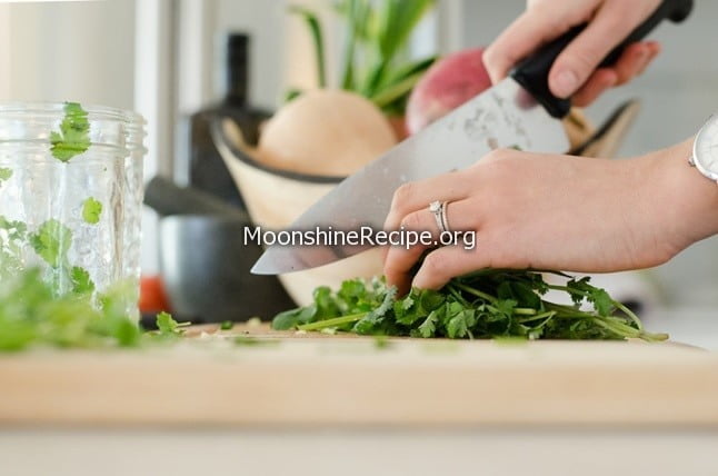 cutting vegetables knife