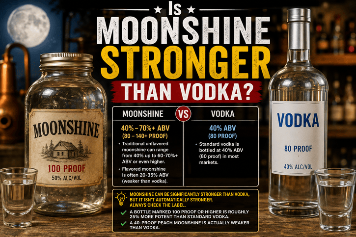 The Ultimate Guide to Moonshine Shots: Recipes, Strength, and Everything You Need to Know Is Moonshine Stronger Than Vodka